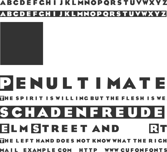 Thanks, Nicktoons! font preview