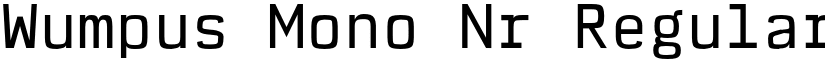 Wumpus Mono Nr font download
