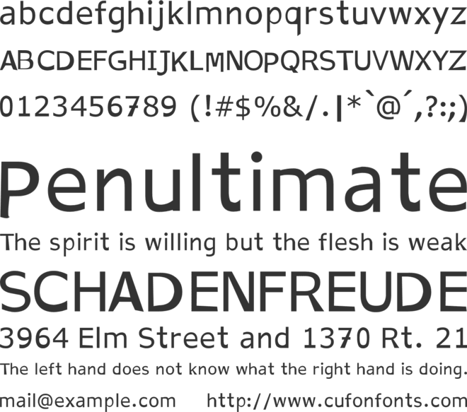 Accessible Dfa 2 font preview