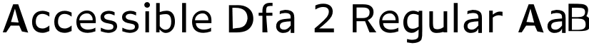 Accessible Dfa 2 Regular font