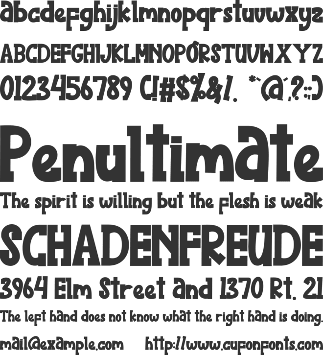 Mandalika Indonesia font preview