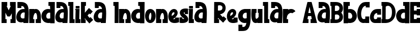 Mandalika Indonesia Regular font