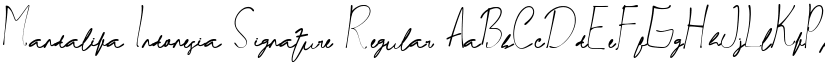 Mandalika Indonesia Signature Regular font