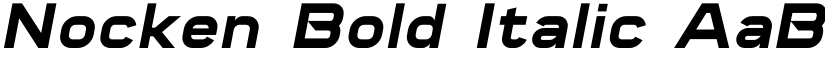 Nocken Bold Italic font