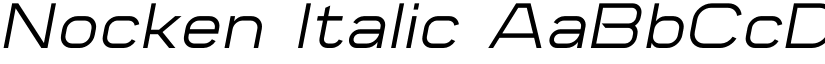 Nocken Italic font