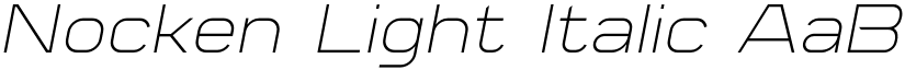 Nocken Light Italic font
