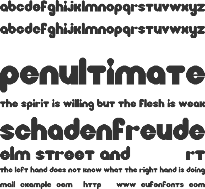 Litebulb font preview