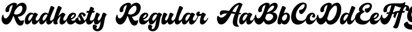 Radhesty Regular font