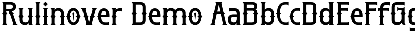 Rulinover Demo font