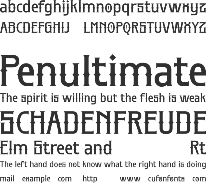 Rulinover font preview