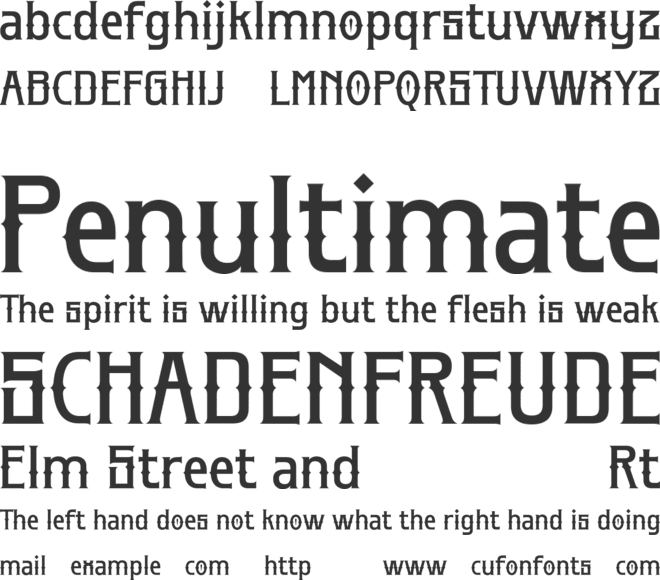 Rulinover font preview