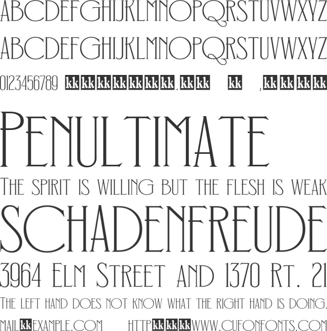 Marishka Roseville font preview