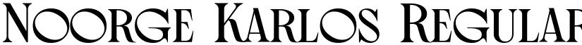 Noorge Karlos Regular font