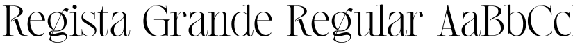 Regista Grande Regular font