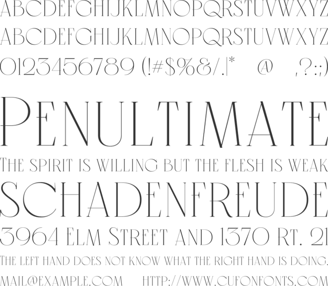 Regas font preview
