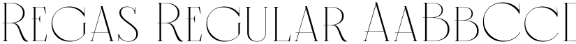 Regas Regular font