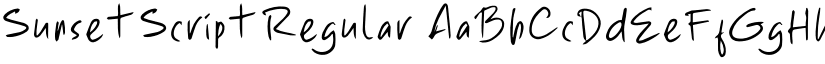 Sunset Script Regular font