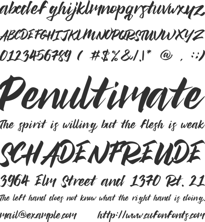 Tasty Food font preview