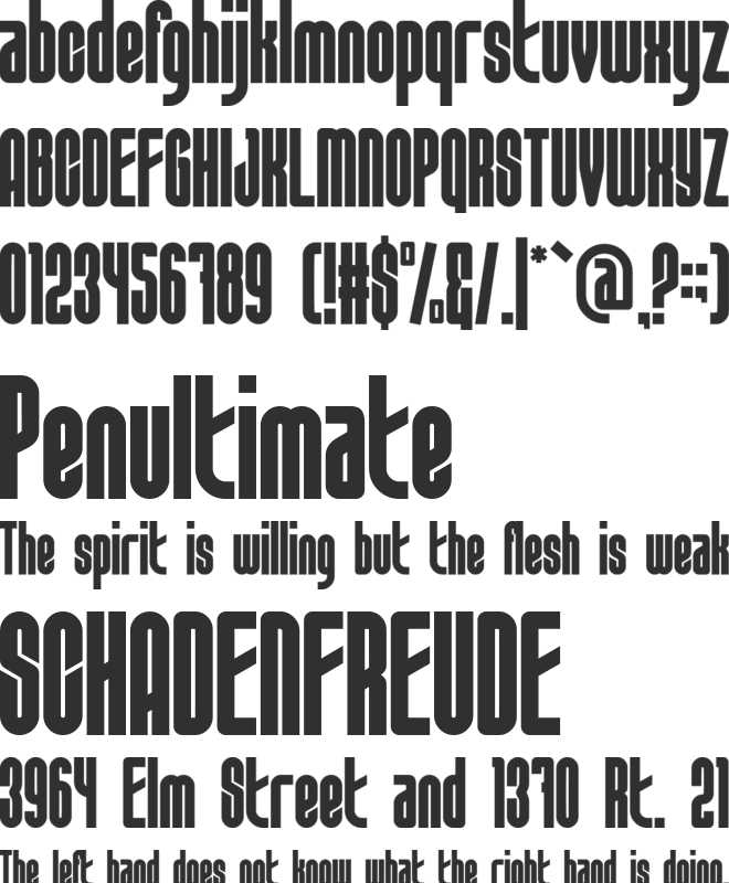 ASTEROID TYPE font preview