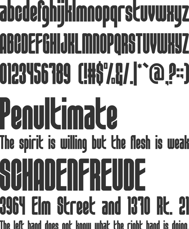 ASTEROID TYPE font preview