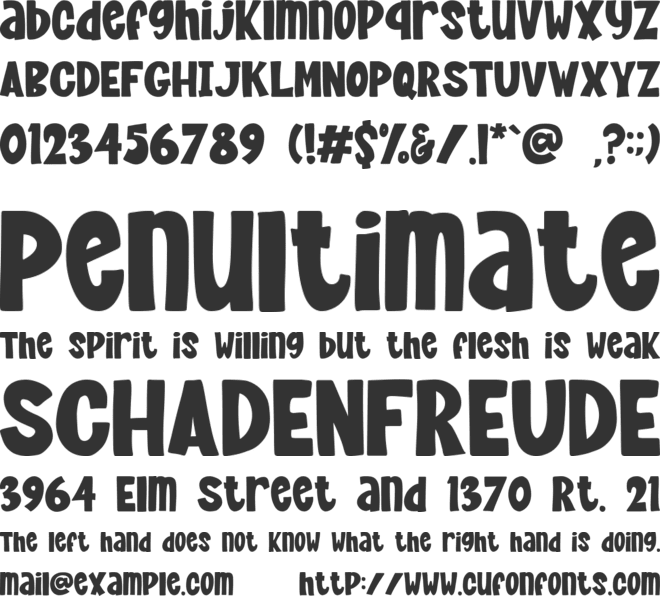 Pakuintho font preview