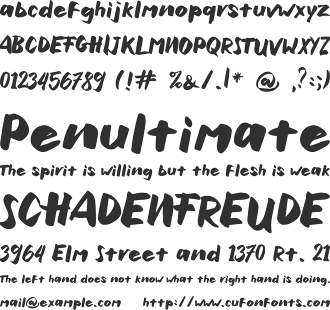 Vibe Giver font preview