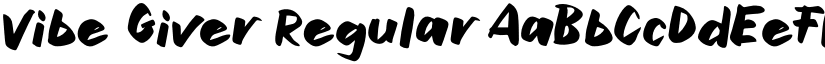 Vibe Giver Regular font
