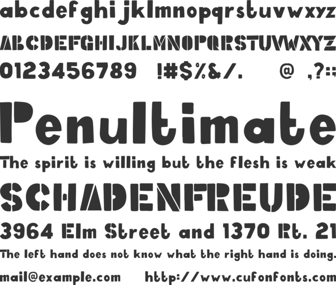 VLOXSPRAY font preview