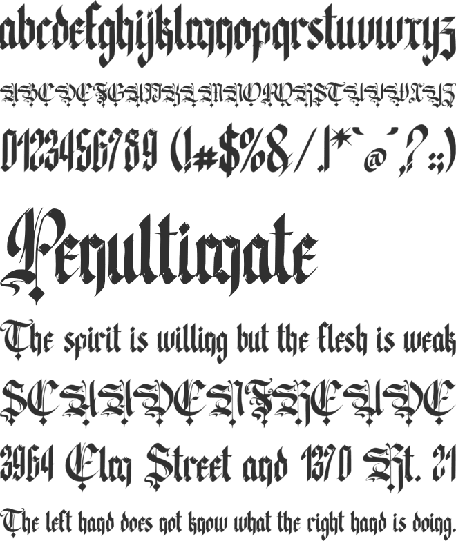 Kingston Williams font preview