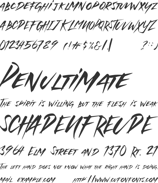 Witness History font preview