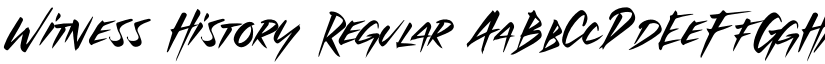 Witness History Regular font