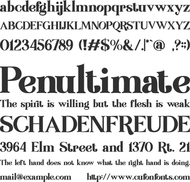 Rudisfave font preview