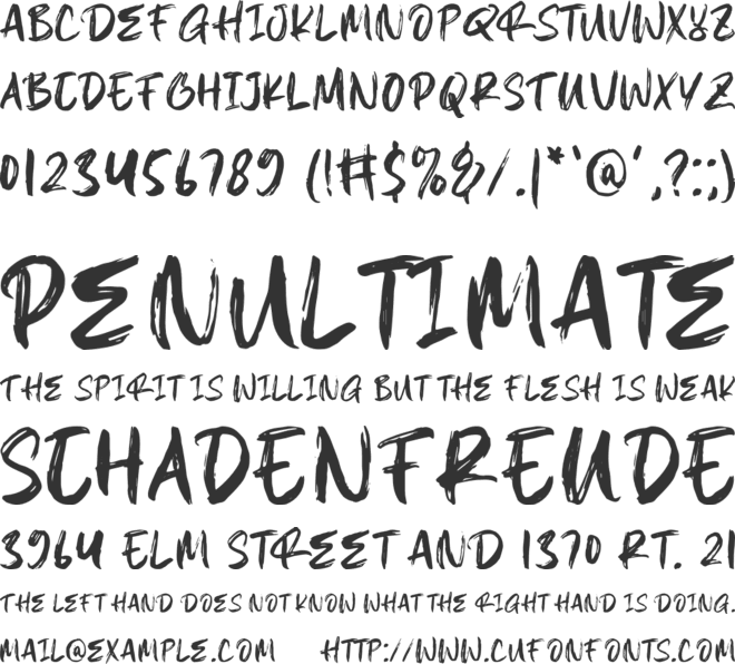 Epical Glory font preview