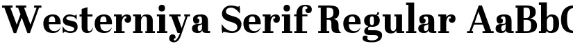 Westerniya Serif Regular font