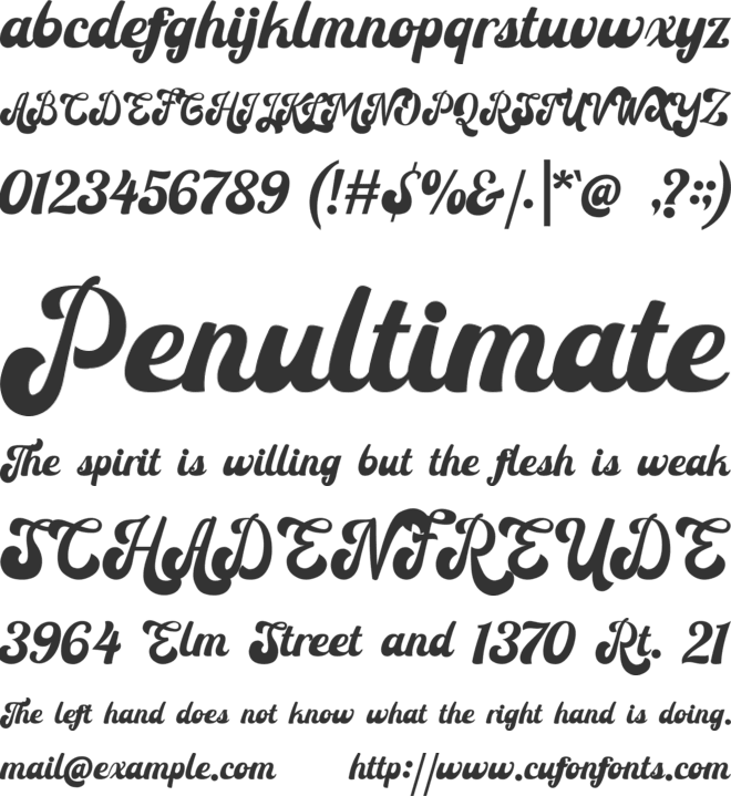 Retrowave font preview