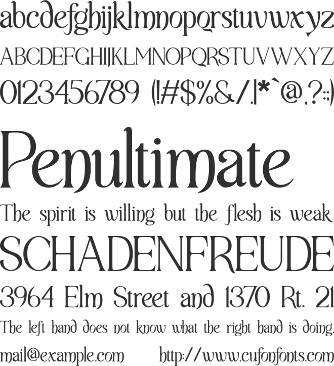 Suliway font preview