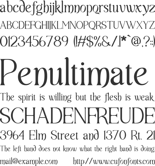 Suliway font preview