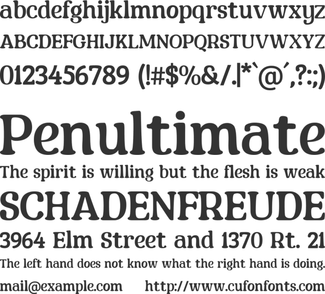 Minguwest font preview