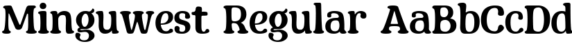 Minguwest Regular font