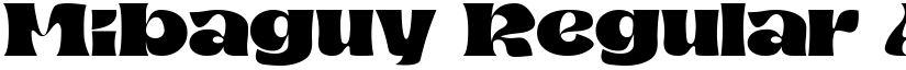 Mibaguy Regular font