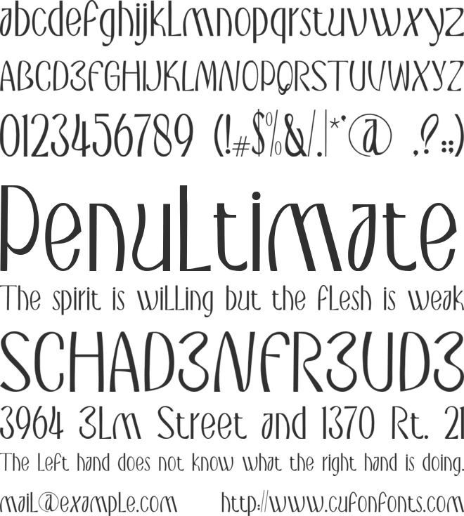 Pendowo Font font preview