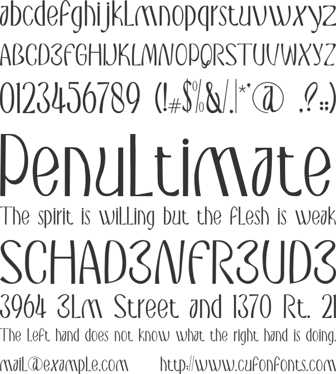 Pendowo Font font preview