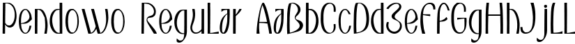 Pendowo Regular font