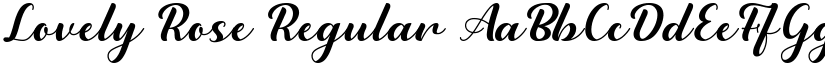 Lovely Rose Regular font
