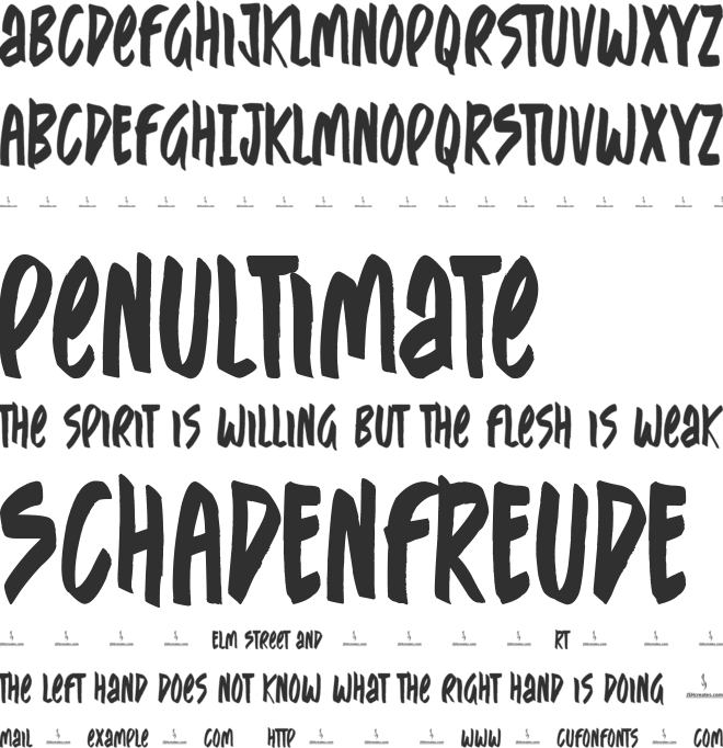 Again and Again font preview