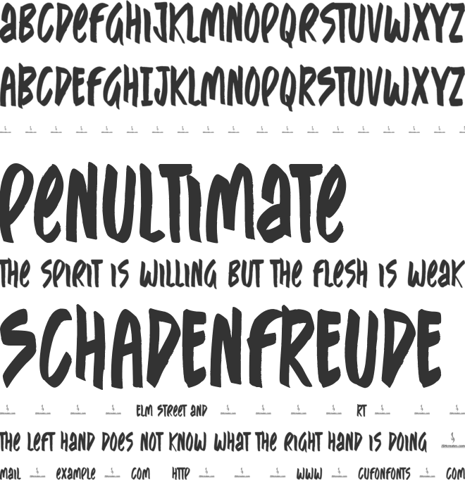 Again and Again font preview