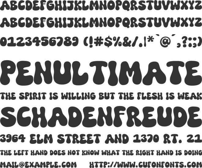 Super Funky font preview