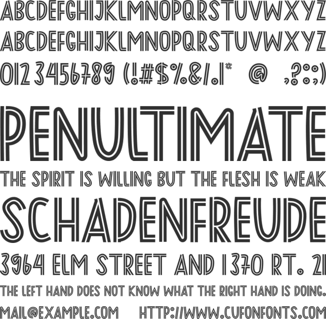 DUOLINE font preview