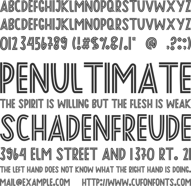 DUOLINE font preview
