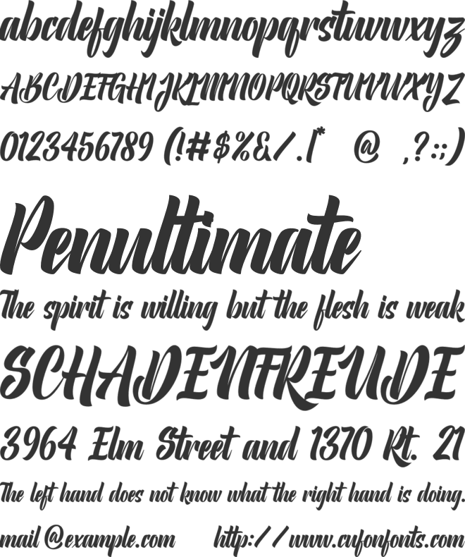 Mintaka font preview